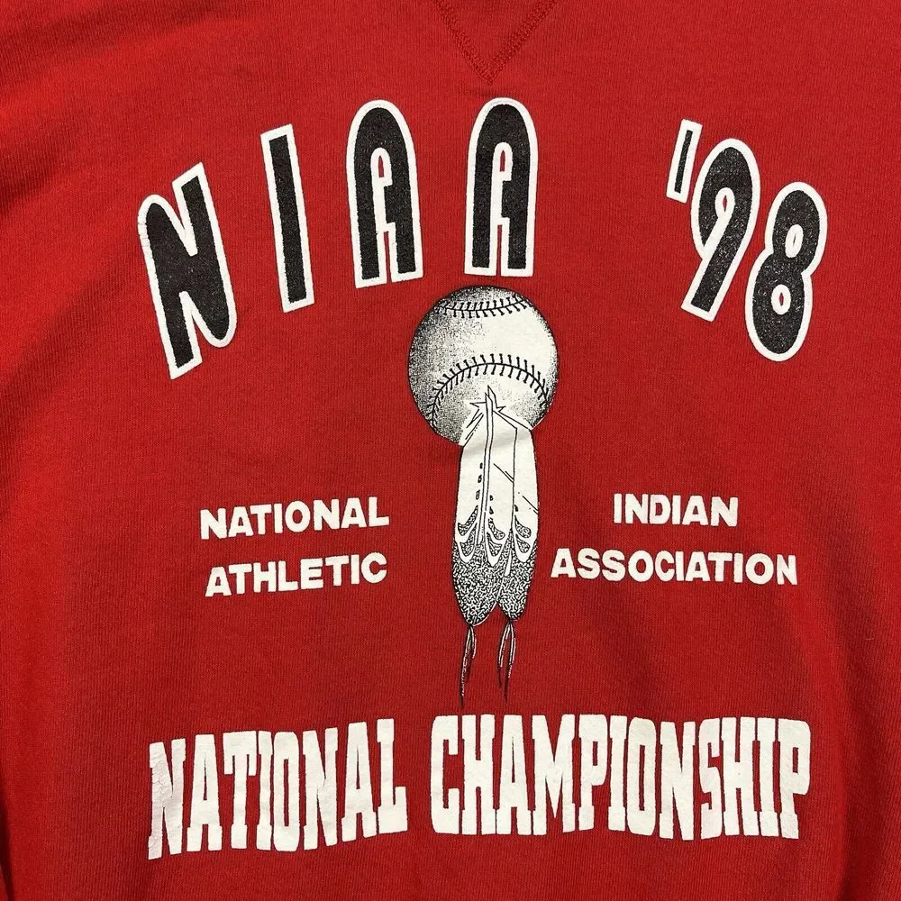 Vintage NIAA National Indian Athletic Association Championship‎ Baseball Sweater
